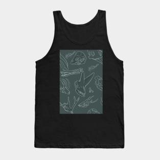 Strange Biology Weird Skull Pattern Tank Top